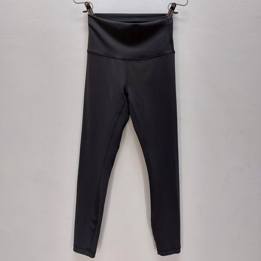 Lululemon Wunder Under Leggings Women's High Rise 4 Black Athleisure Activewear